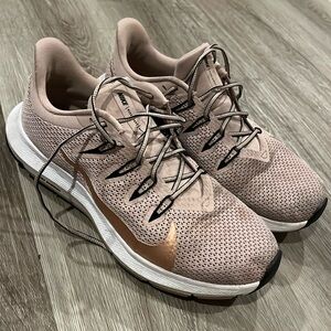 Nike rose gold running shoes